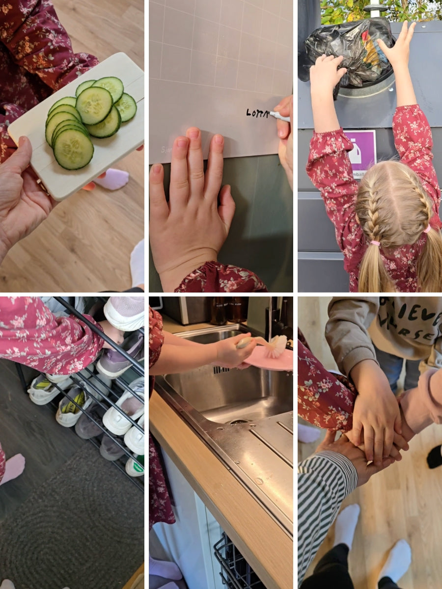 Ukens hverdagslige gjøremål, barn som hjelper til i hjemmet, ukeplan og samarbeid.