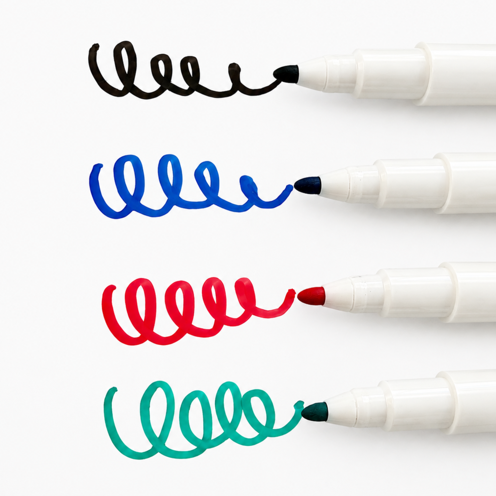 Giftfrie whiteboardtusjer - 4 farger