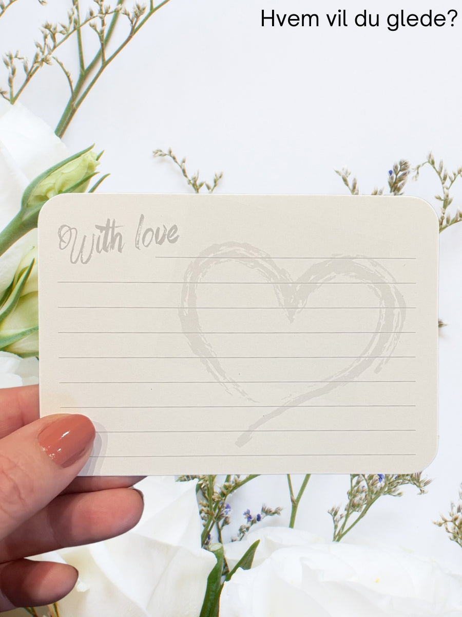 Jeg er glad i deg fordi - Minneboks med kort til å fylle ut
