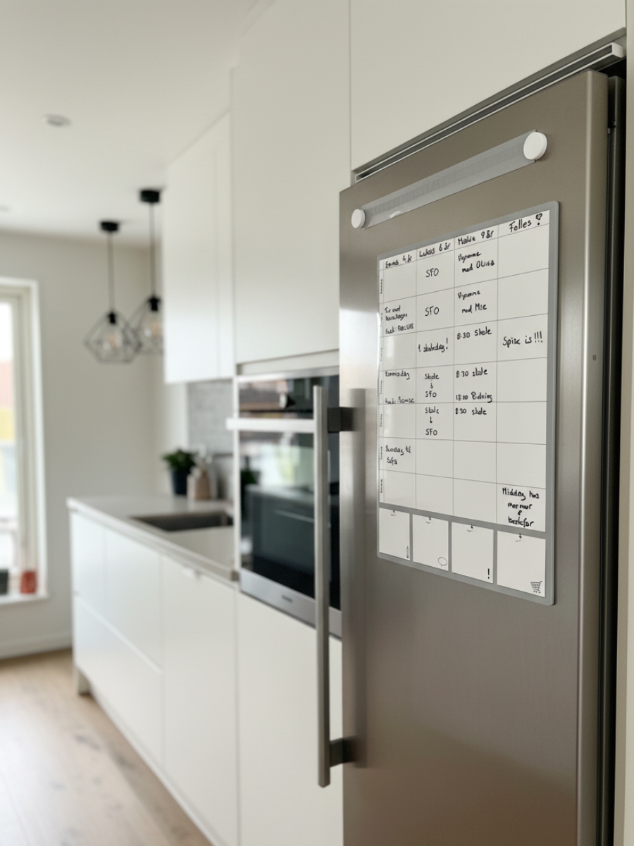 Liten ukeplan - Familieplanlegger til vegg og kjøleskap