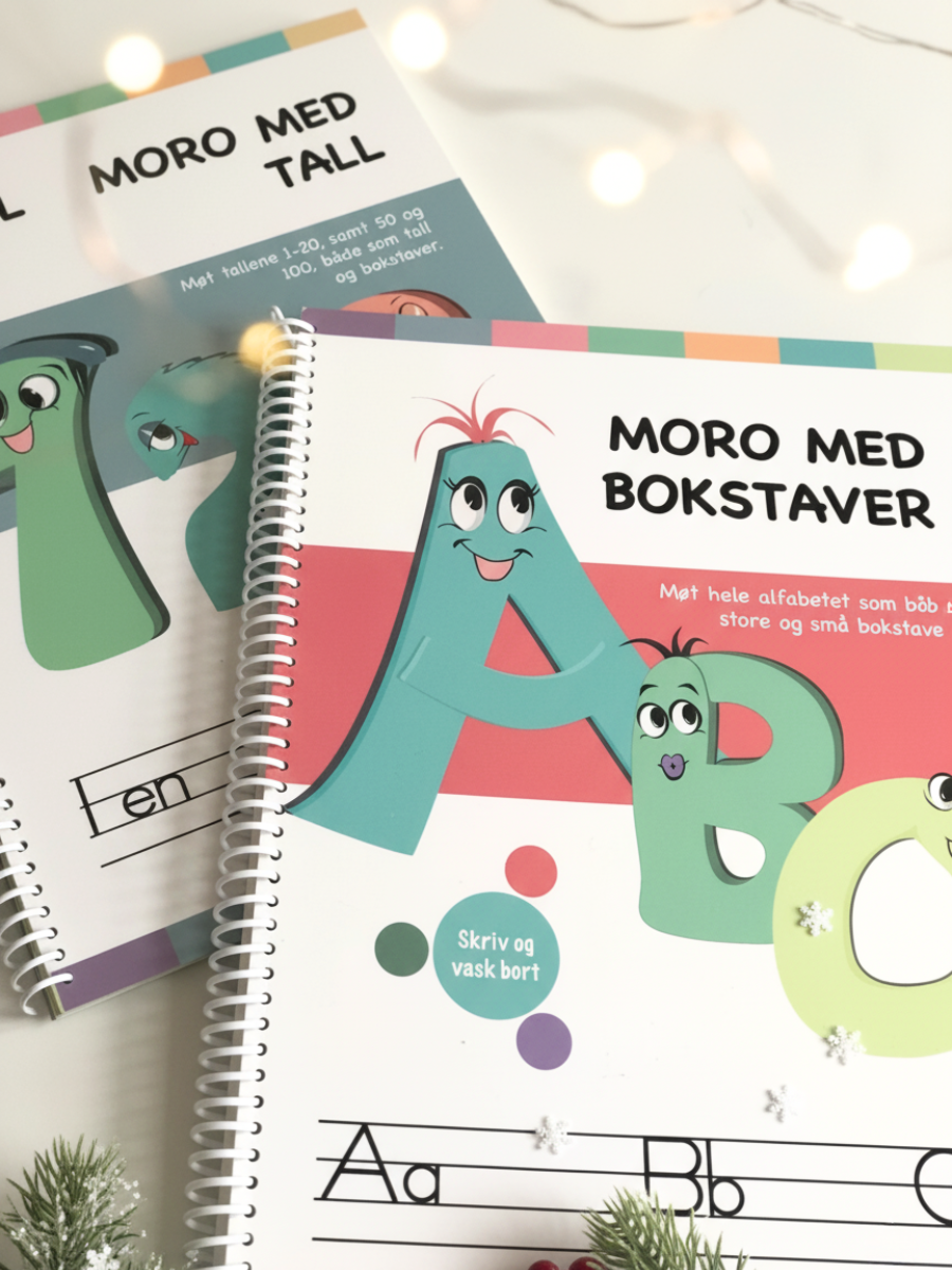 Moro med ABC og 123 - Bokpakke med bokstaver og tall