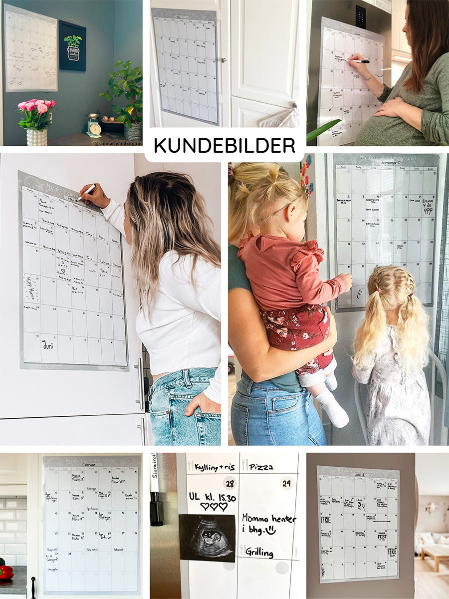 Kundebilder av månedsplanen fra Sjarmtroll.no
