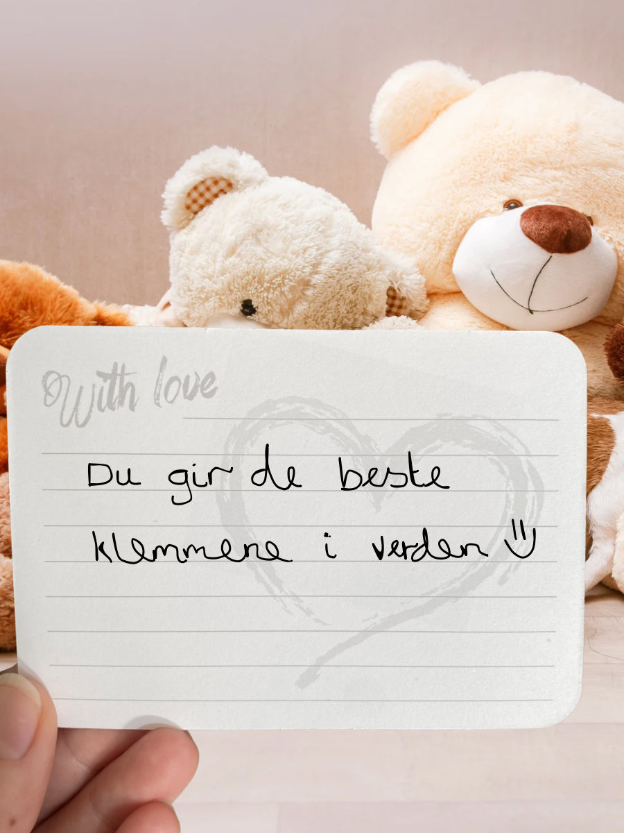 Jeg er glad i deg fordi - Minneboks med kort til å fylle ut