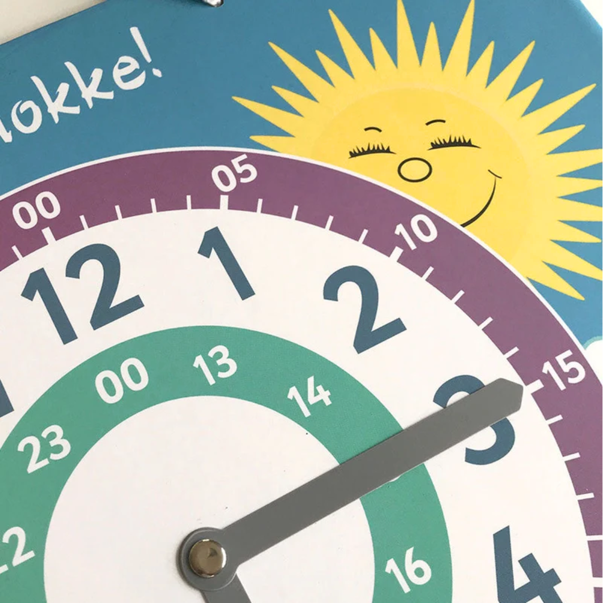 Klokketavle til barn - Lær analog og digital klokke