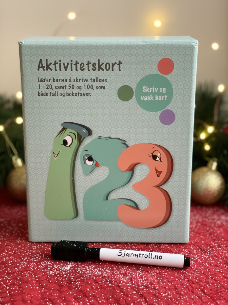 Barnas oppgavekort med tall