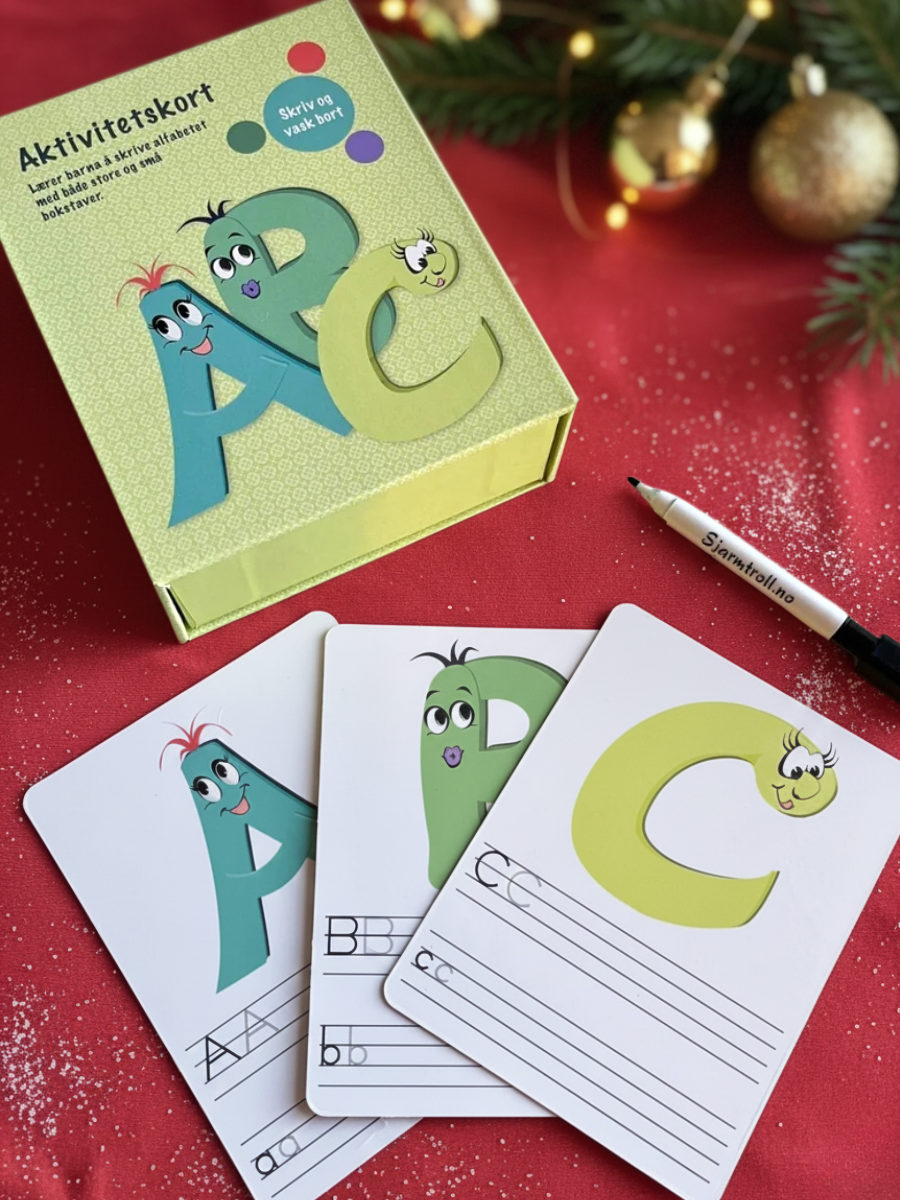 Barnas oppgavekort med bokstaver