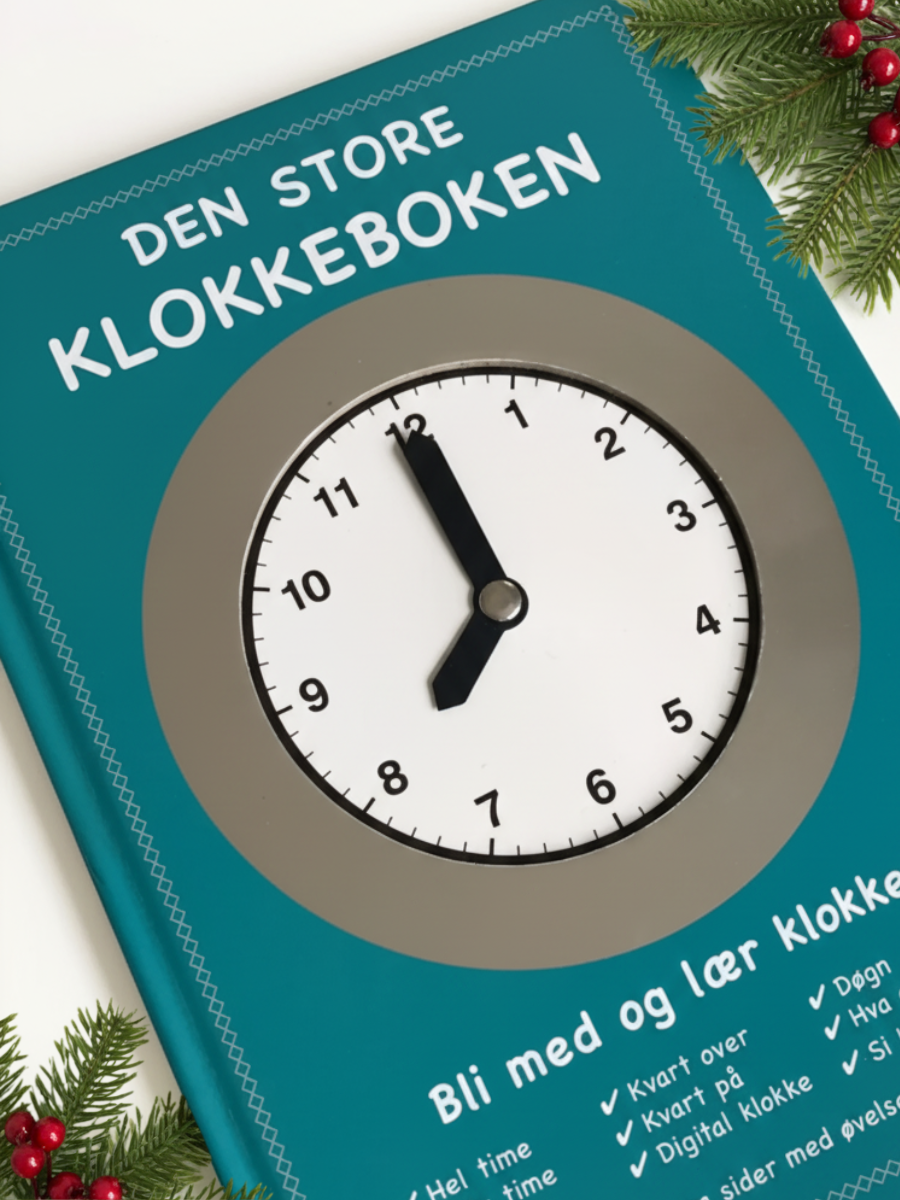 Klokkebok for barn - Lær digital og analog klokke