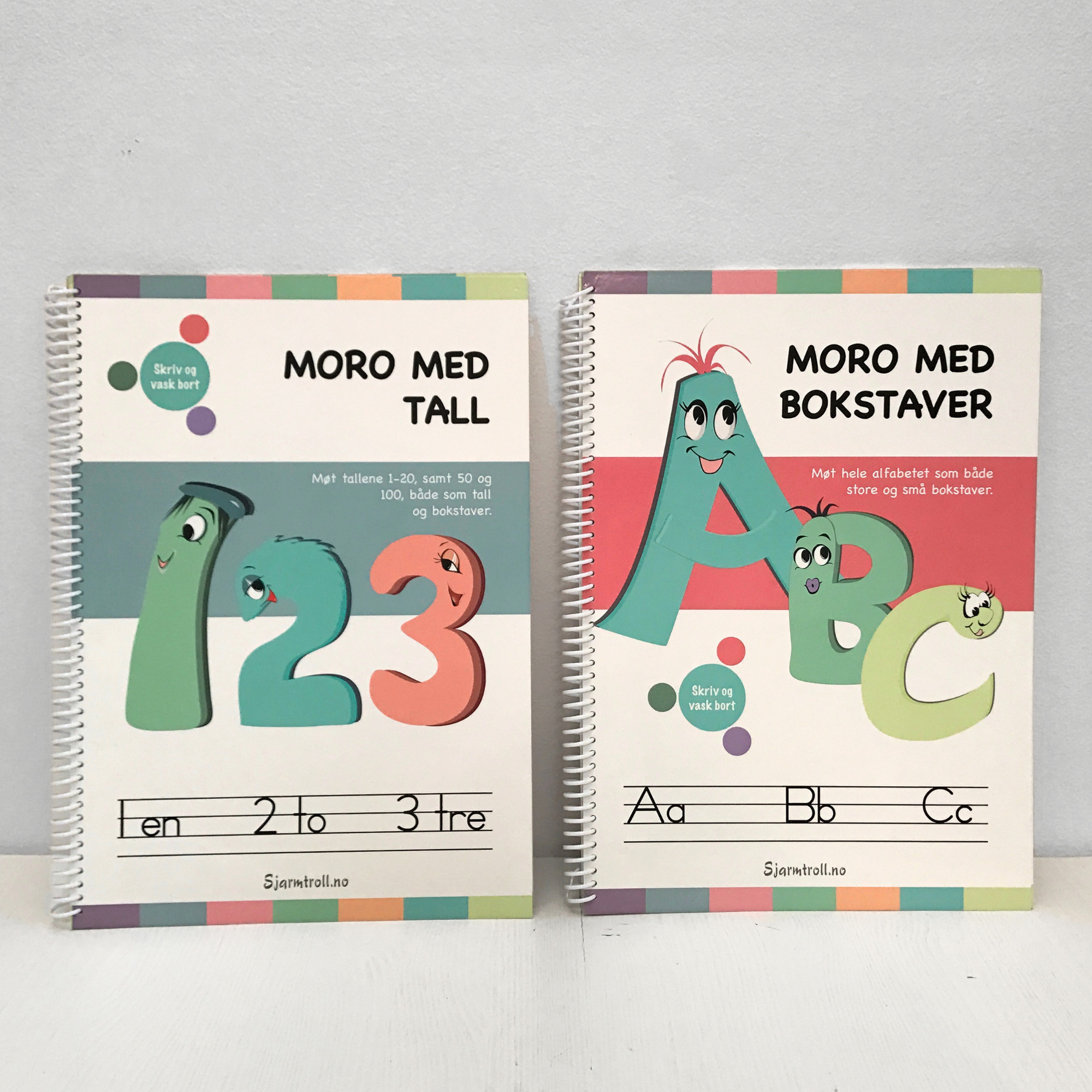 Moro med ABC og 123 - Bokpakke med bokstaver og tall