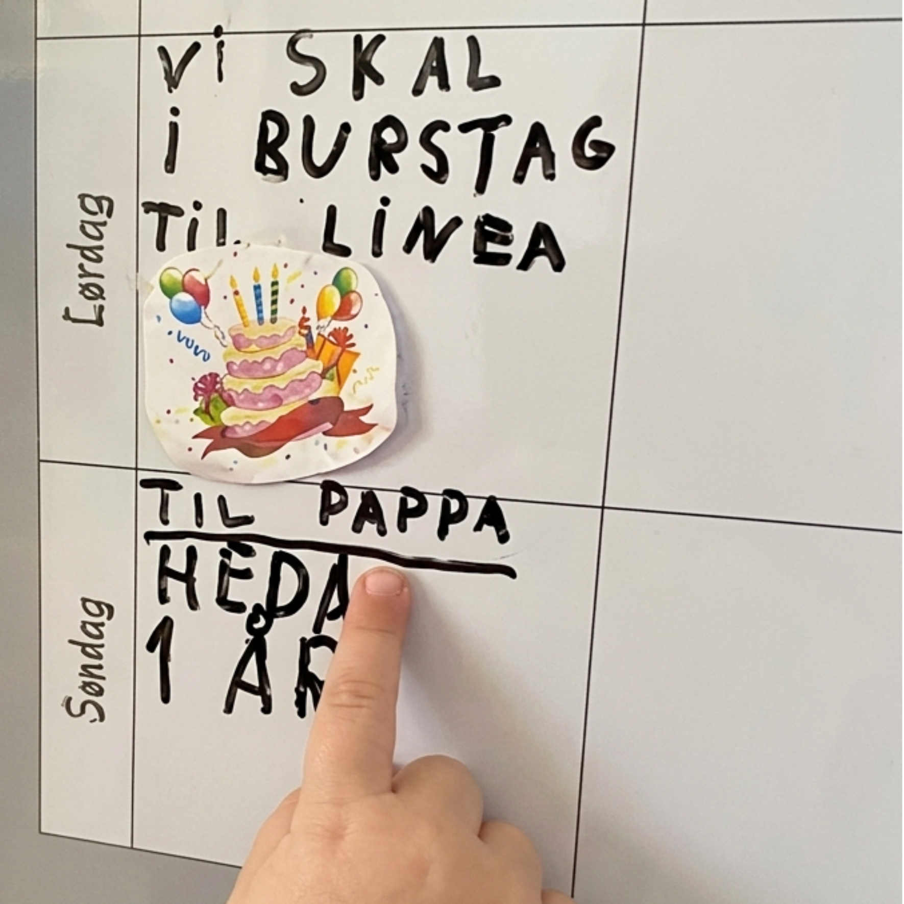 Stor ukeplan - Familieplanlegger til vegg og kjøleskap