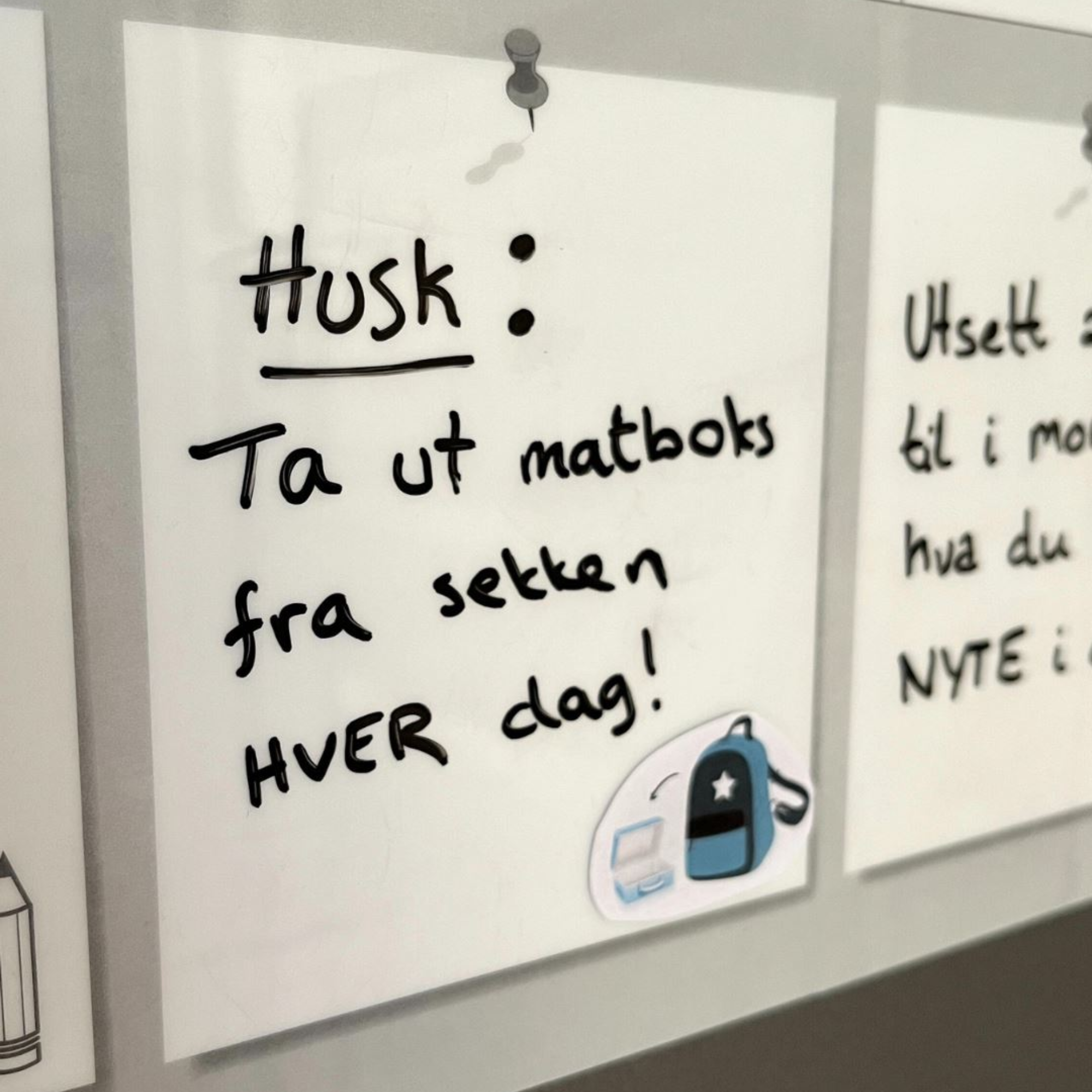 Stor ukeplan - Familieplanlegger til vegg og kjøleskap
