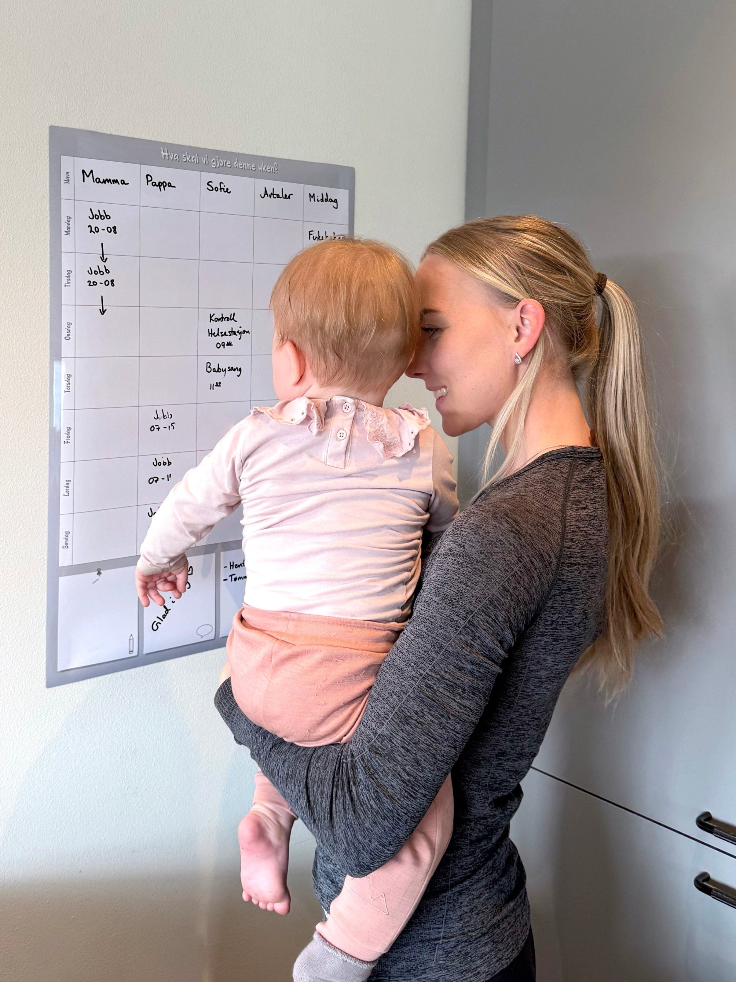 Stor ukeplan - Familieplanlegger til vegg og kjøleskap